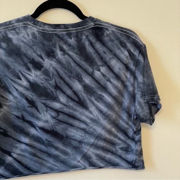 Dyenomite Sgray black tie dye Buckeye State Ohio short sleeve t-shirt cropped - Picture 7 of 7